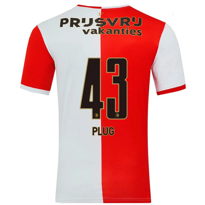 Danxen Men Jan Plug #43 Red White Home Jersey 2025/26 T-Shirt