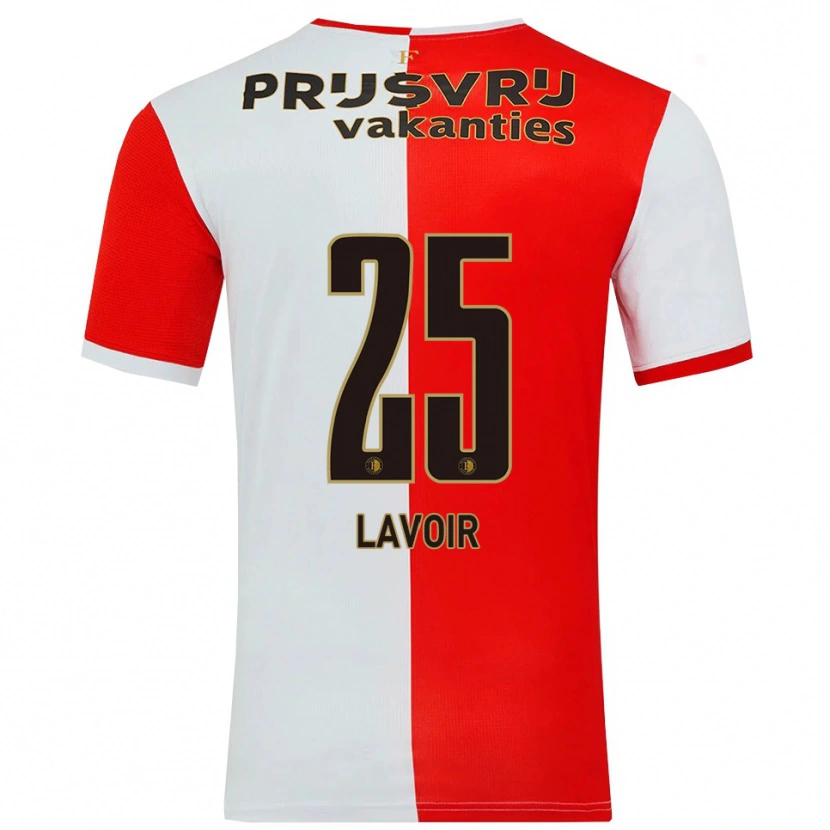 Danxen Men Romee Van De Lavoir #25 Red White Home Jersey 2025/26 T-Shirt
