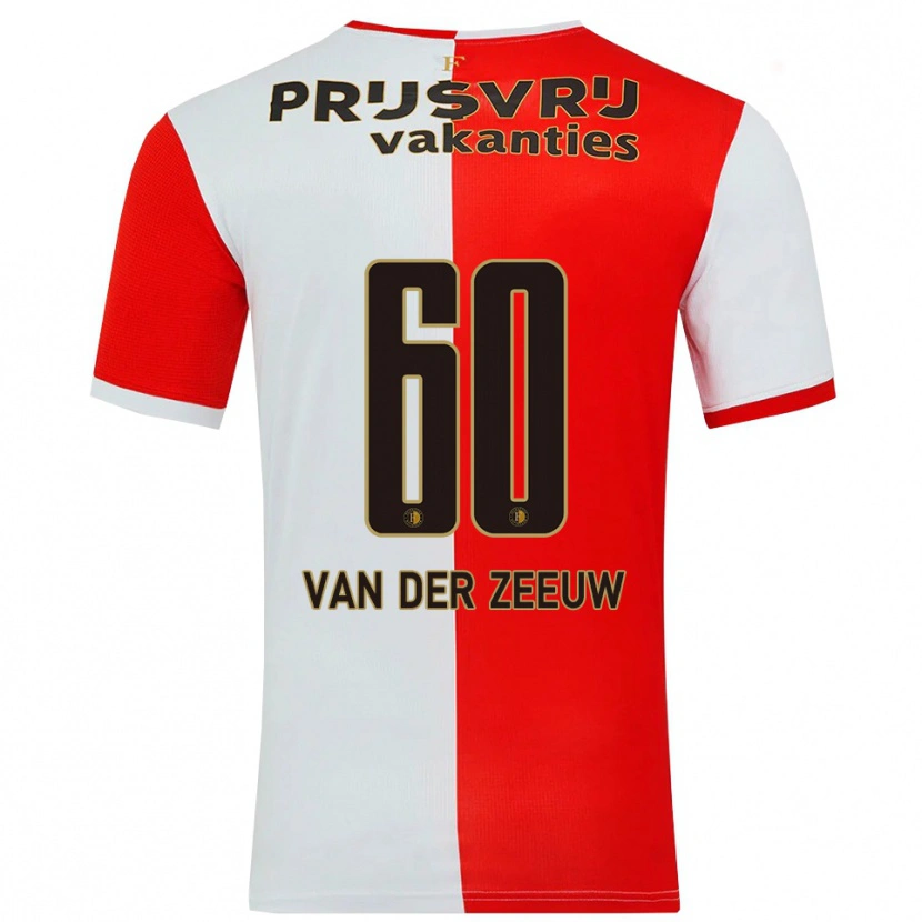 Danxen Men Twan Van Der Zeeuw #60 Red White Home Jersey 2025/26 T-Shirt