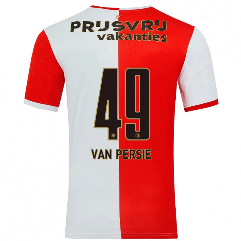 Danxen Men Shaqueel Van Persie #49 Red White Home Jersey 2025/26 T-Shirt