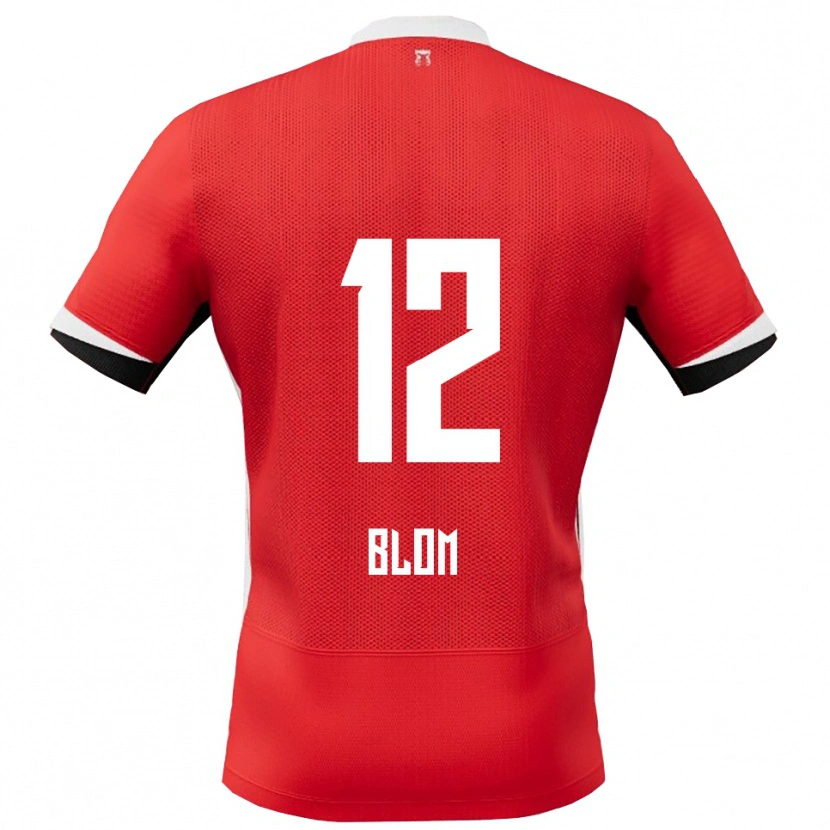 Danxen Men Robin Blom #12 Red White Home Jersey 2025/26 T-Shirt