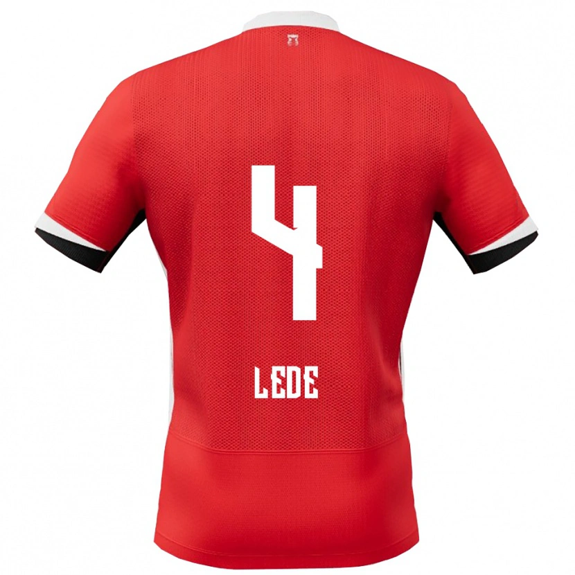 Danxen Men Quincy Lede #4 Red White Home Jersey 2025/26 T-Shirt