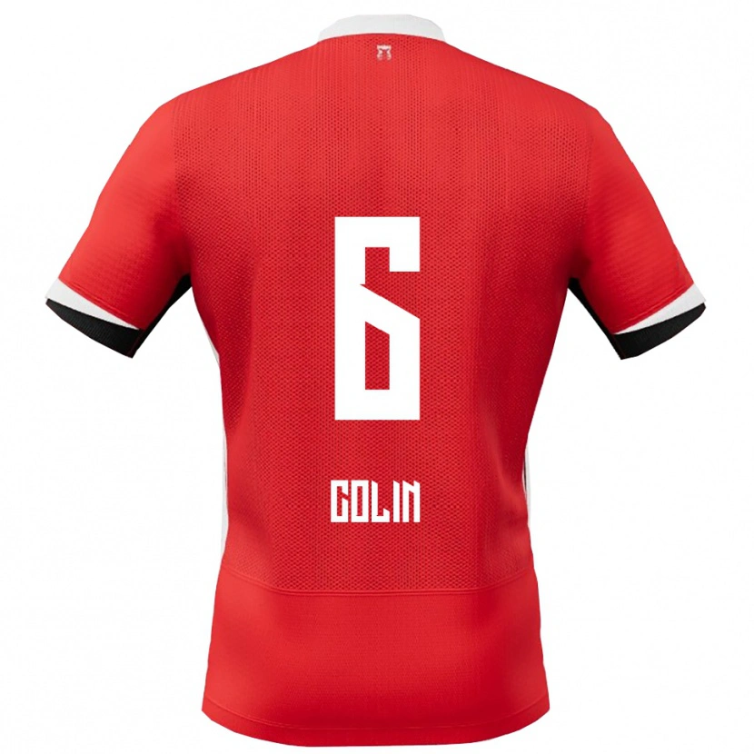 Danxen Men Isa Colin #6 Red White Home Jersey 2025/26 T-Shirt