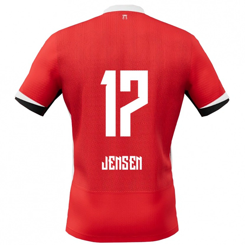 Danxen Men Isak Jensen #17 Red White Home Jersey 2025/26 T-Shirt