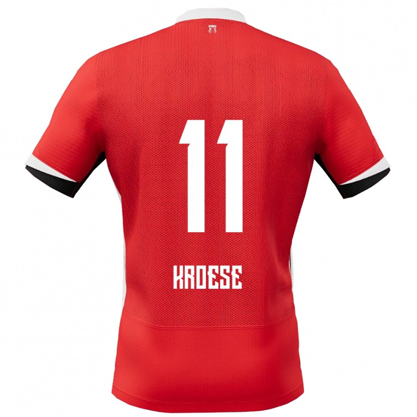 Danxen Men Fieke Kroese #11 Red White Home Jersey 2025/26 T-Shirt