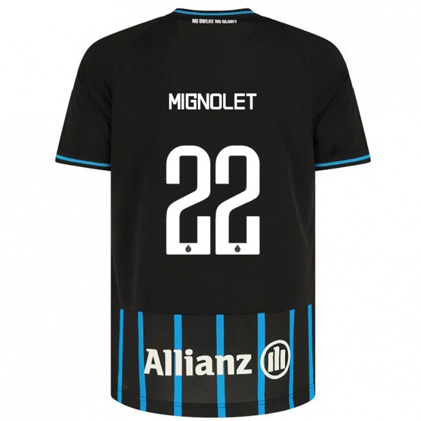 Danxen Men Simon Mignolet #22 Black Blue Home Jersey 2025/26 T-Shirt
