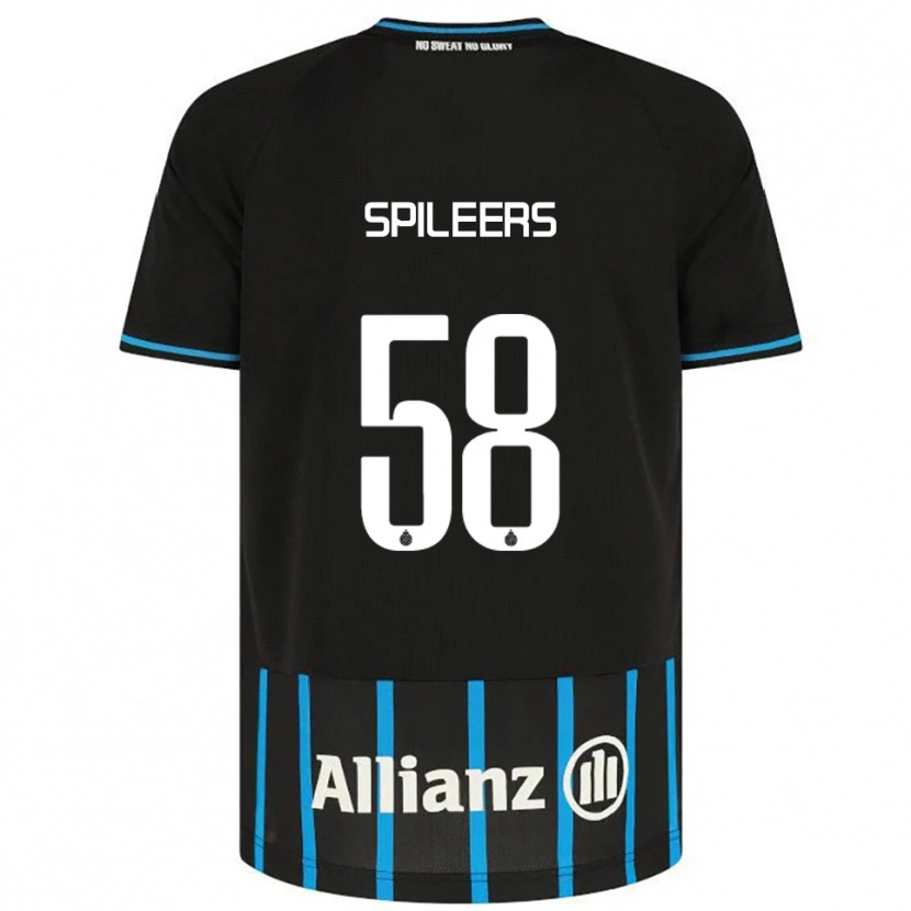 Danxen Men Jorne Spileers #58 Black Blue Home Jersey 2025/26 T-Shirt