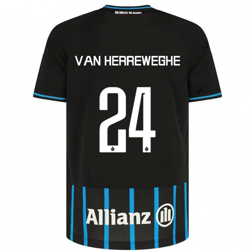 Danxen Men Febe Van Herreweghe #24 Black Blue Home Jersey 2025/26 T-Shirt