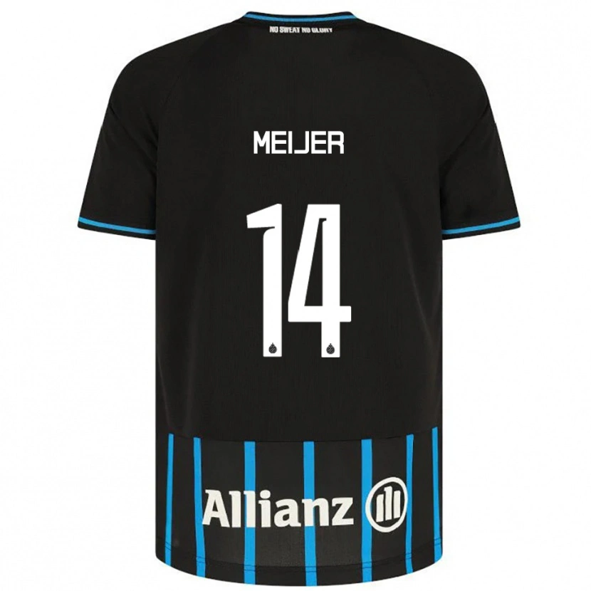 Danxen Men Bjorn Meijer #14 Black Blue Home Jersey 2025/26 T-Shirt
