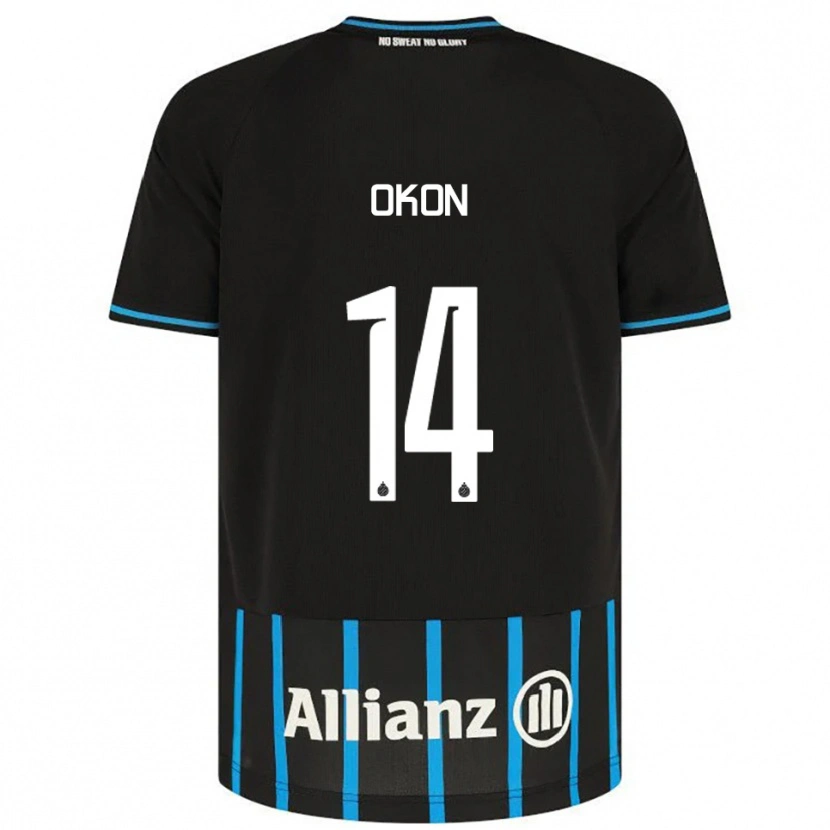 Danxen Men Gianluca Okon #14 Black Blue Home Jersey 2025/26 T-Shirt
