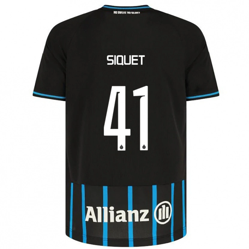 Danxen Men Hugo Siquet #41 Black Blue Home Jersey 2025/26 T-Shirt