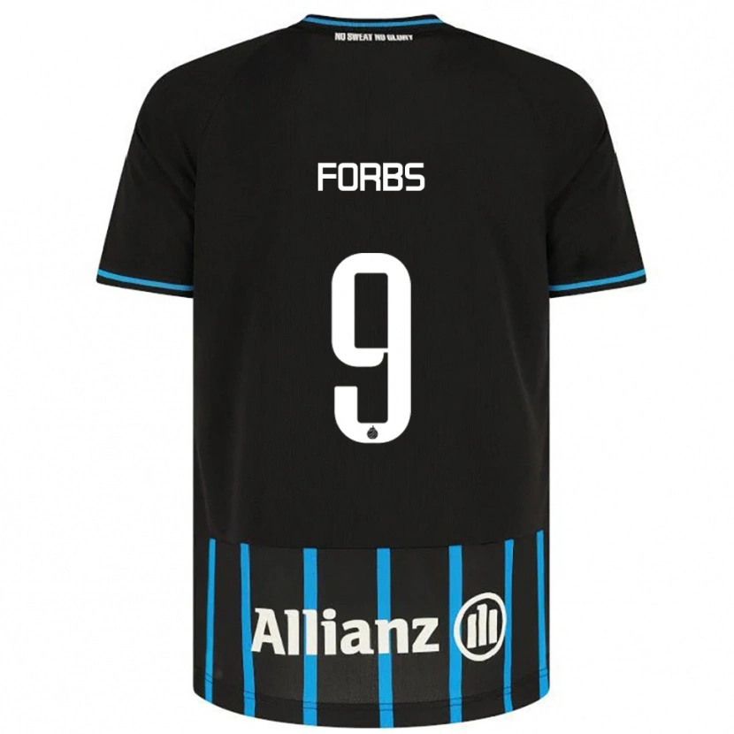 Danxen Men Carlos Forbs #9 Black Blue Home Jersey 2025/26 T-Shirt