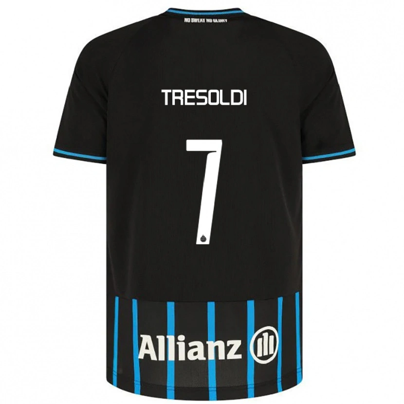 Danxen Men Nicolò Tresoldi #7 Black Blue Home Jersey 2025/26 T-Shirt