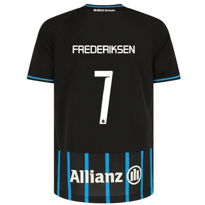 Danxen Men Rebekka Frederiksen #7 Black Blue Home Jersey 2025/26 T-Shirt