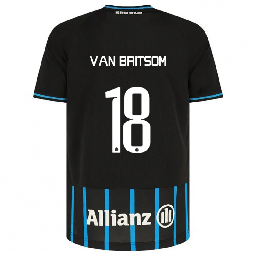 Danxen Men Jakke Van Britsom #18 Black Blue Home Jersey 2025/26 T-Shirt