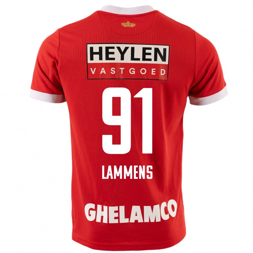 Danxen Men Senne Lammens #91 Red White Home Jersey 2025/26 T-Shirt