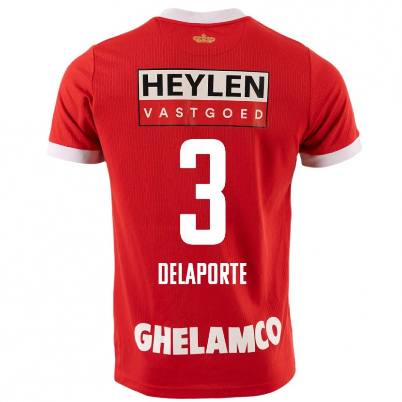 Danxen Men Kyano Delaporte #3 Red White Home Jersey 2025/26 T-Shirt