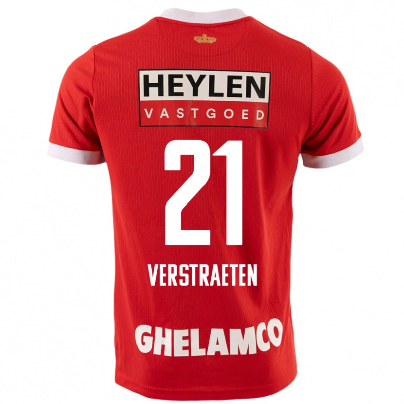Danxen Men Andreas Verstraeten #21 Red White Home Jersey 2025/26 T-Shirt