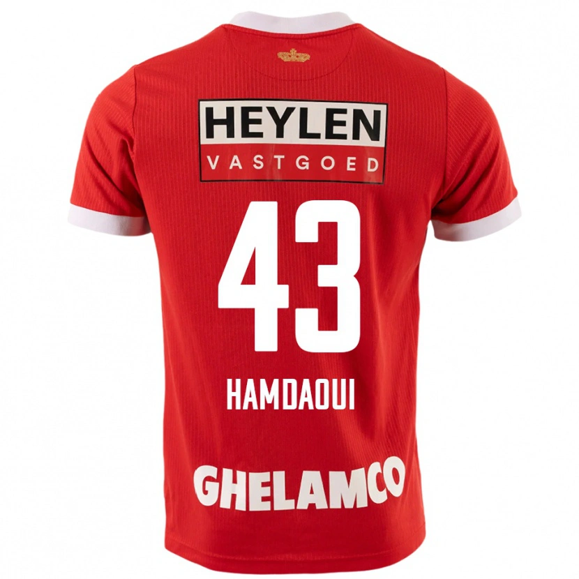 Danxen Men Youssef Hamdaoui #43 Red White Home Jersey 2025/26 T-Shirt