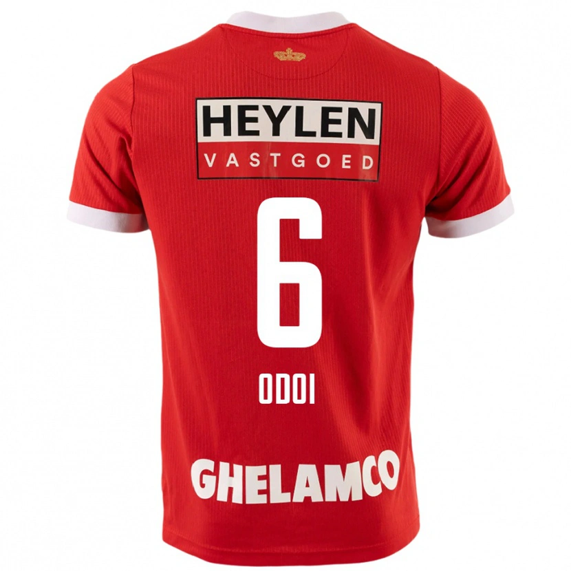 Danxen Men Denis Odoi #6 Red White Home Jersey 2025/26 T-Shirt