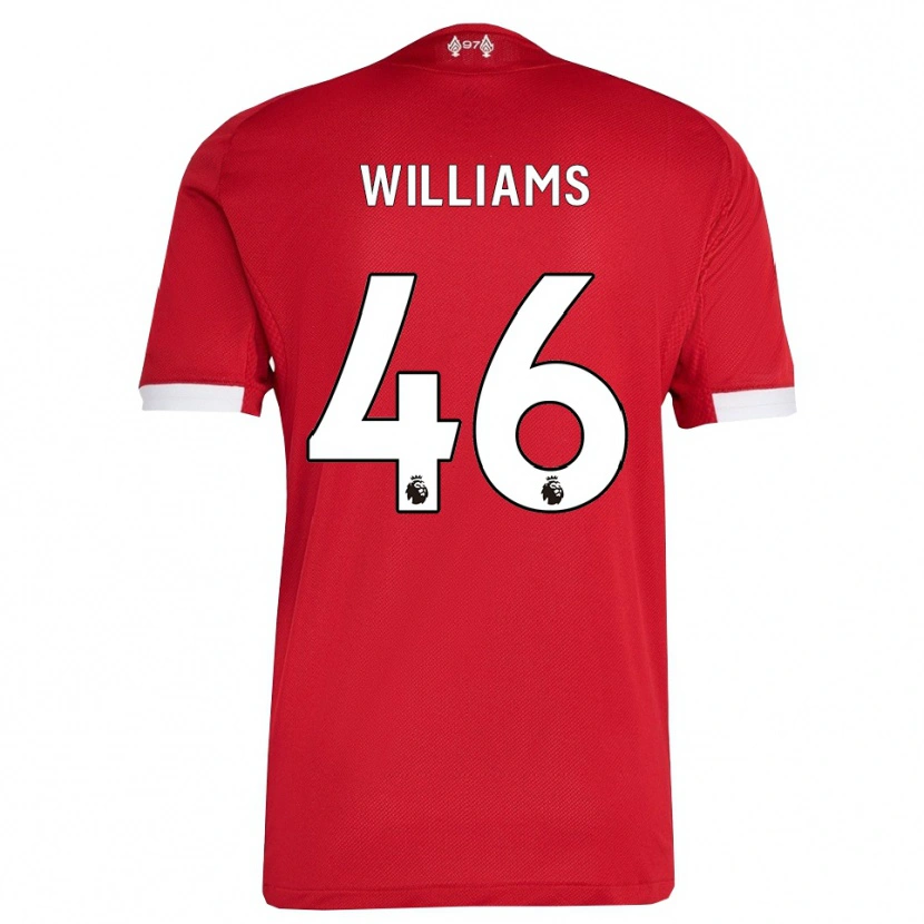Danxen Men Rhys Williams #46 Red White Home Jersey 2025/26 T-Shirt