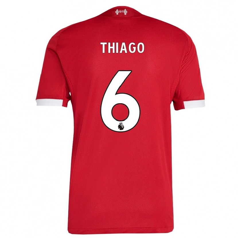 Danxen Men Thiago #6 Red White Home Jersey 2025/26 T-Shirt
