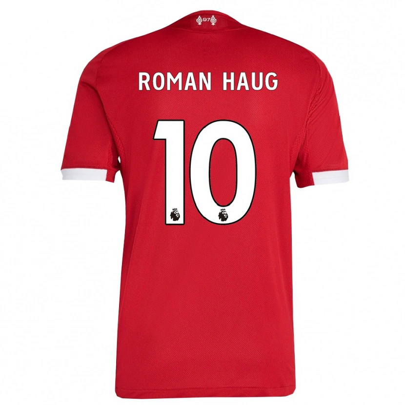 Danxen Men Sophie Román Haug #10 Red White Home Jersey 2025/26 T-Shirt