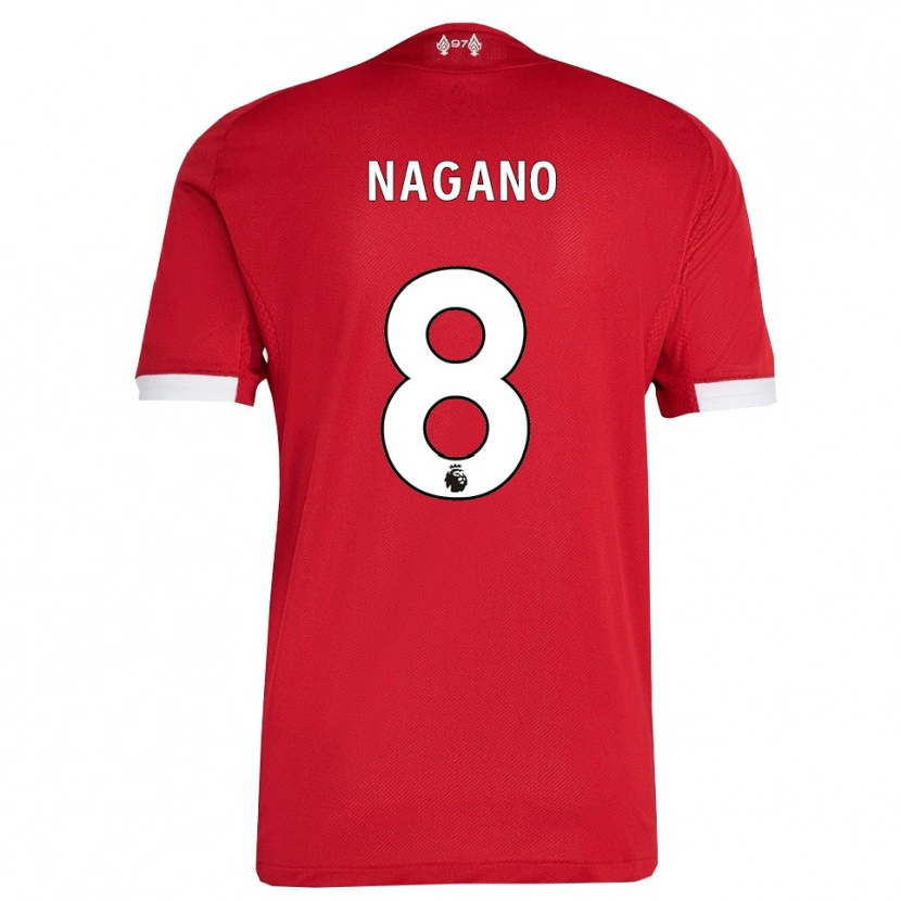 Danxen Men Fūka Nagano #8 Red White Home Jersey 2025/26 T-Shirt