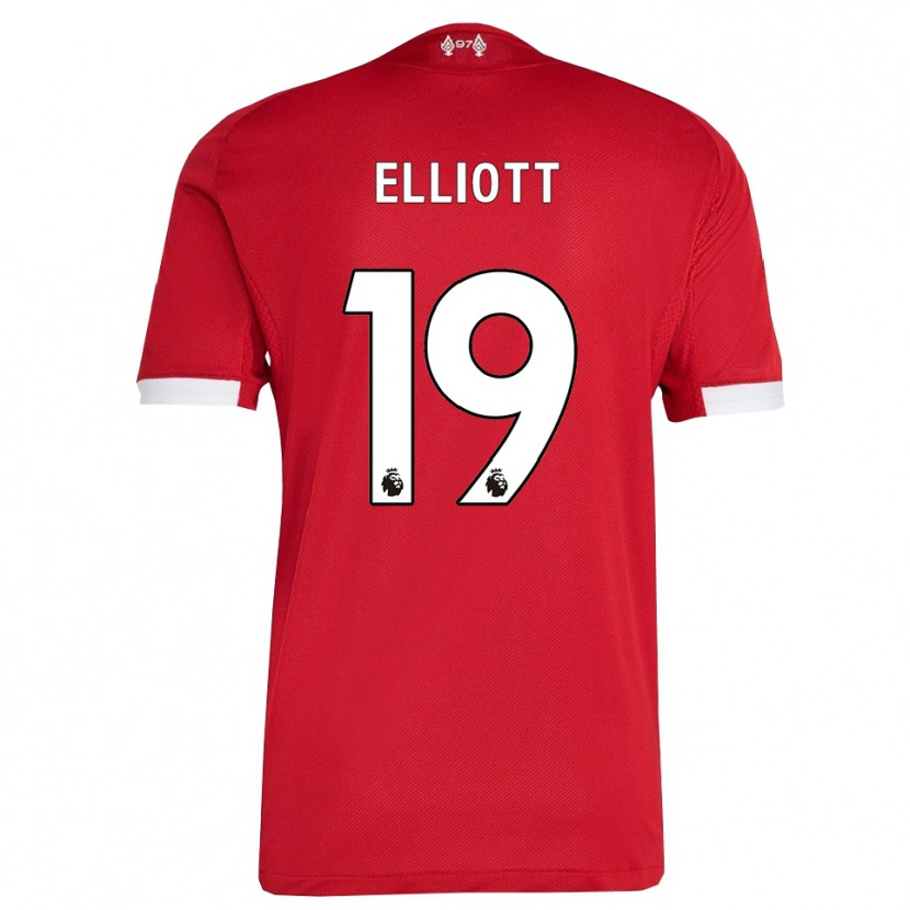 Danxen Men Harvey Elliott #19 Red White Home Jersey 2025/26 T-Shirt