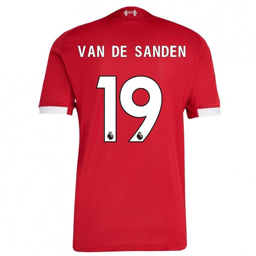 Danxen Men Shanice Van De Sanden #19 Red White Home Jersey 2025/26 T-Shirt