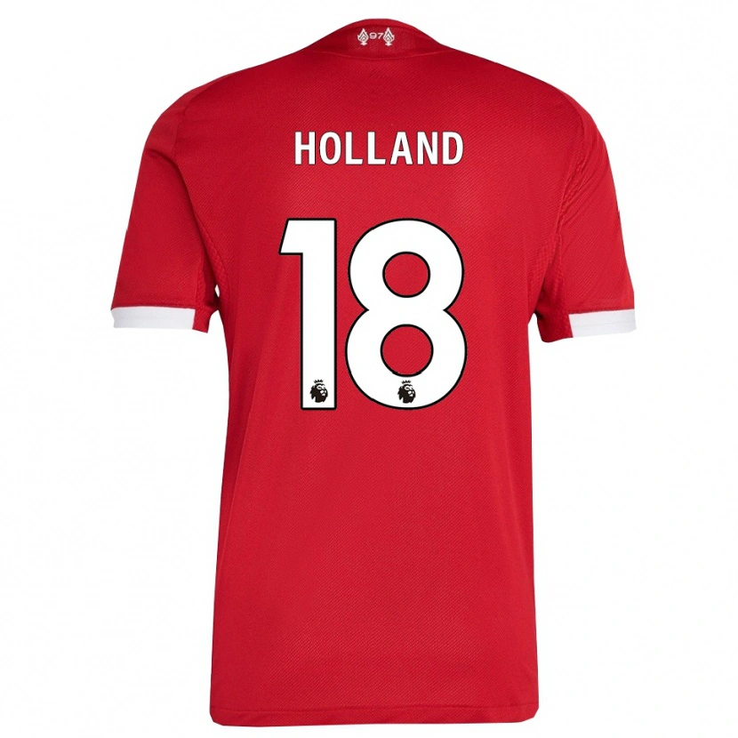 Danxen Men Ceri Holland #18 Red White Home Jersey 2025/26 T-Shirt