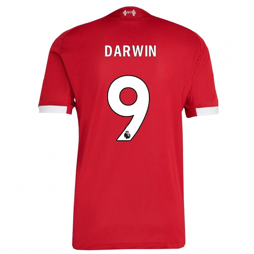 Danxen Men Darwin Núñez #9 Red White Home Jersey 2025/26 T-Shirt