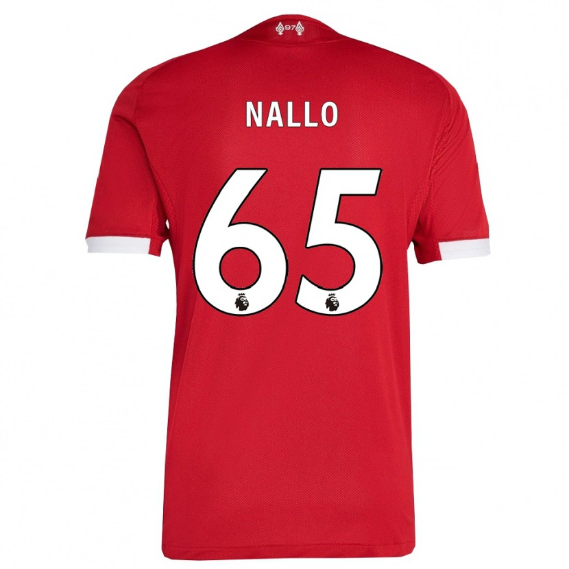 Danxen Men Amara Nallo #65 Red White Home Jersey 2025/26 T-Shirt