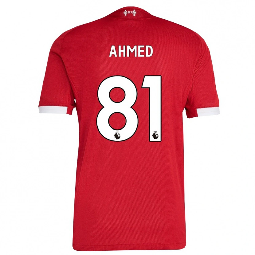 Danxen Men Kareem Ahmed #81 Red White Home Jersey 2025/26 T-Shirt