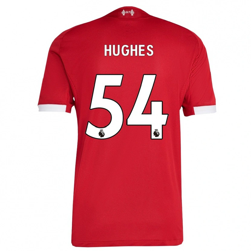 Danxen Men Liam Hughes #54 Red White Home Jersey 2025/26 T-Shirt