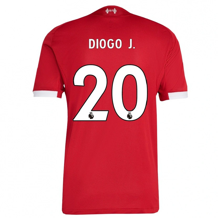 Danxen Men Diogo Jota #20 Red White Home Jersey 2025/26 T-Shirt