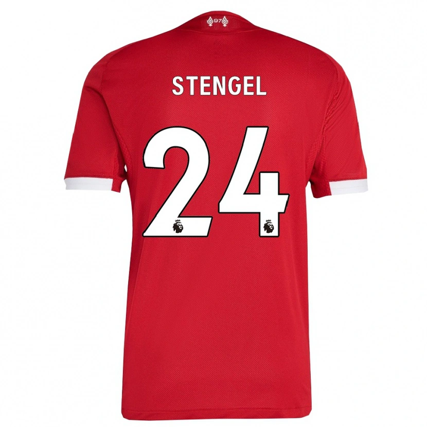 Danxen Men Katie Stengel #24 Red White Home Jersey 2025/26 T-Shirt