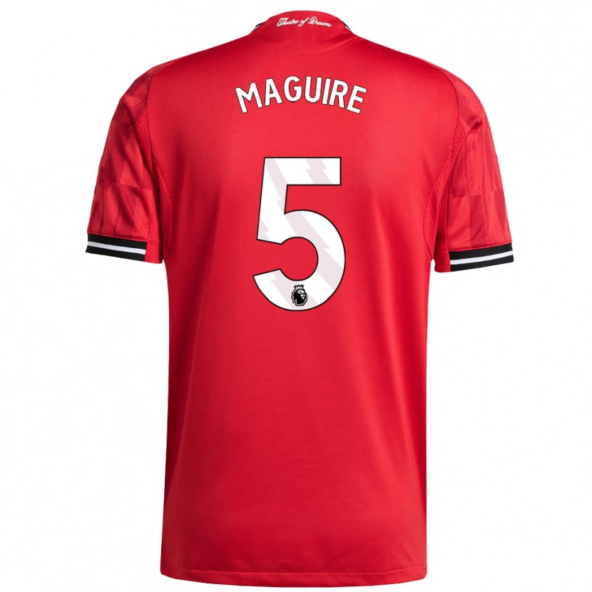 Danxen Men Harry Maguire #5 Red Black White Home Jersey 2025/26 T-Shirt