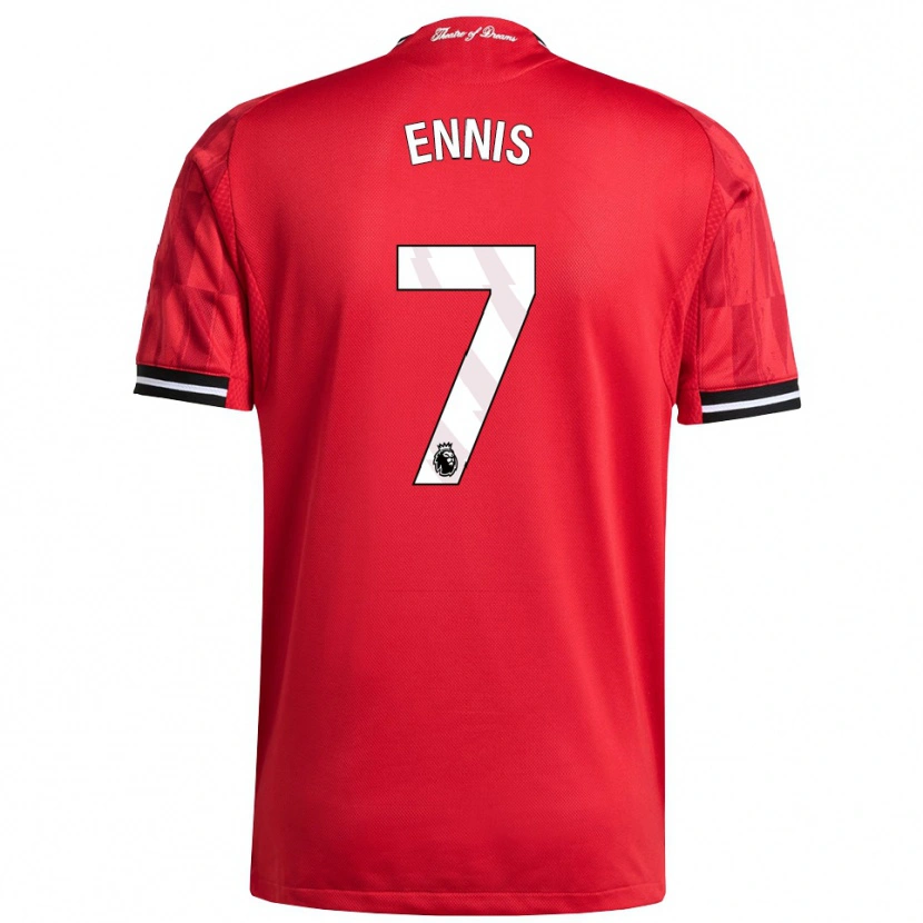 Danxen Men Ethan Ennis #7 Red Black White Home Jersey 2025/26 T-Shirt