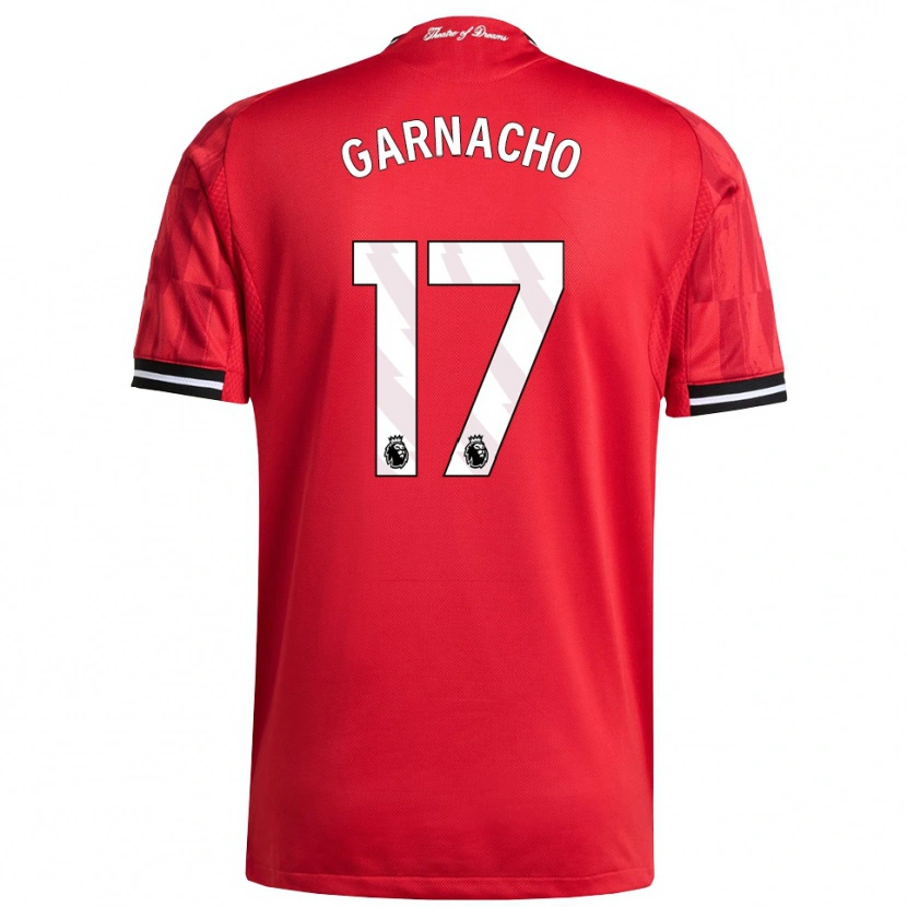 Danxen Men Alejandro Garnacho #17 Red Black White Home Jersey 2025/26 T-Shirt