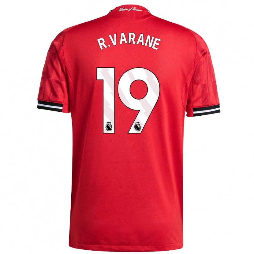 Danxen Men Raphael Varane #19 Red Black White Home Jersey 2025/26 T-Shirt