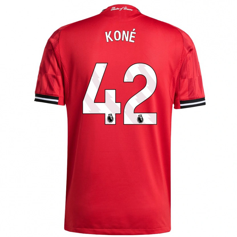 Danxen Men Sékou Koné #42 Red Black White Home Jersey 2025/26 T-Shirt