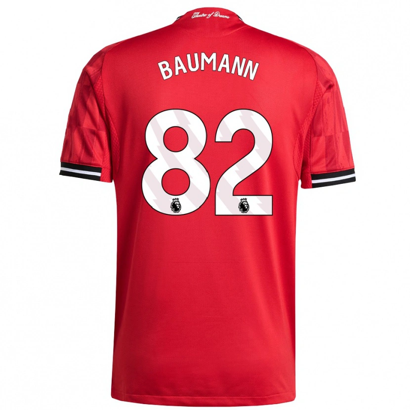 Danxen Men Zach Baumann #82 Red Black White Home Jersey 2025/26 T-Shirt