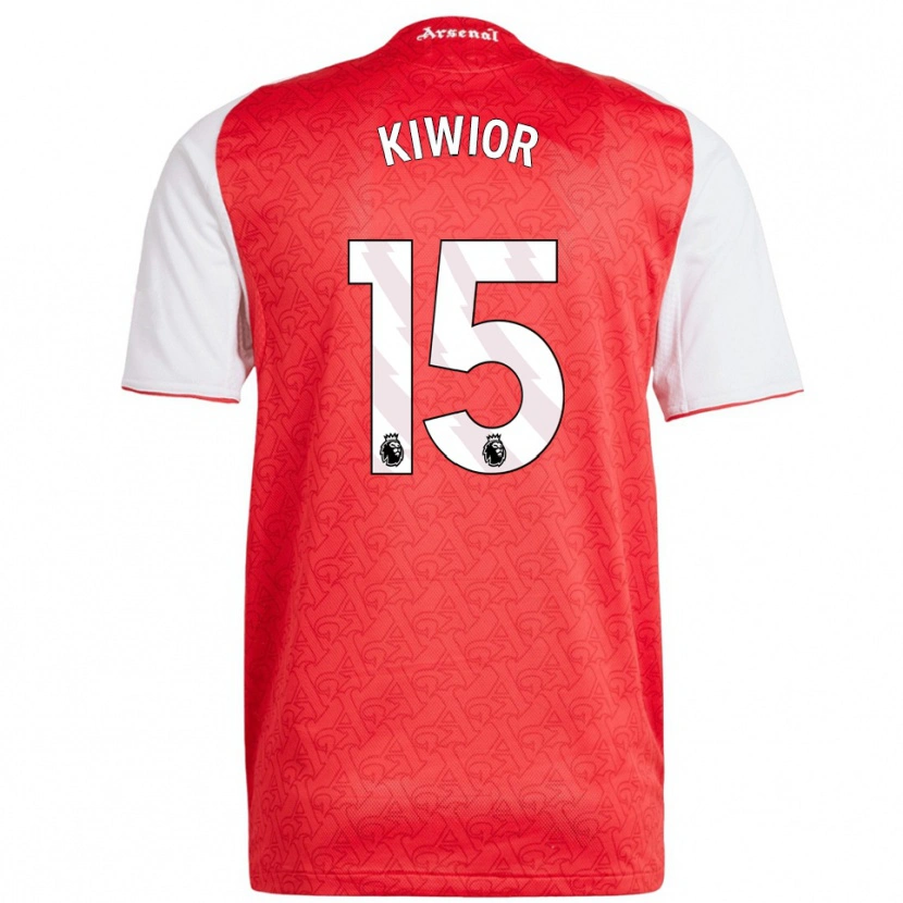 Danxen Men Jakub Kiwior #15 Red White Home Jersey 2025/26 T-Shirt