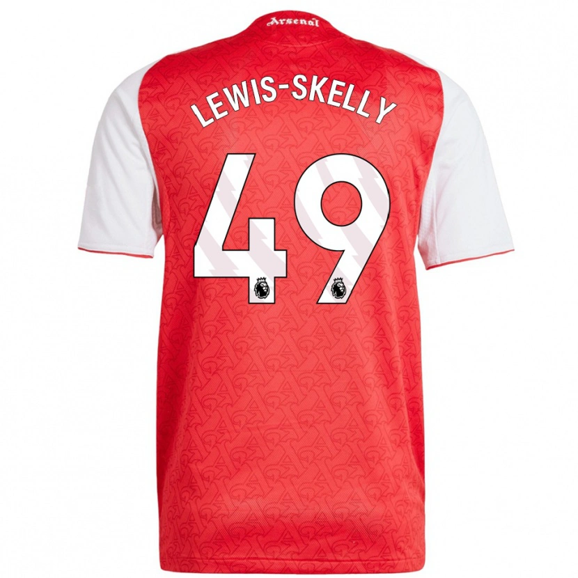Danxen Men Myles Lewis-Skelly #49 Red White Home Jersey 2025/26 T-Shirt