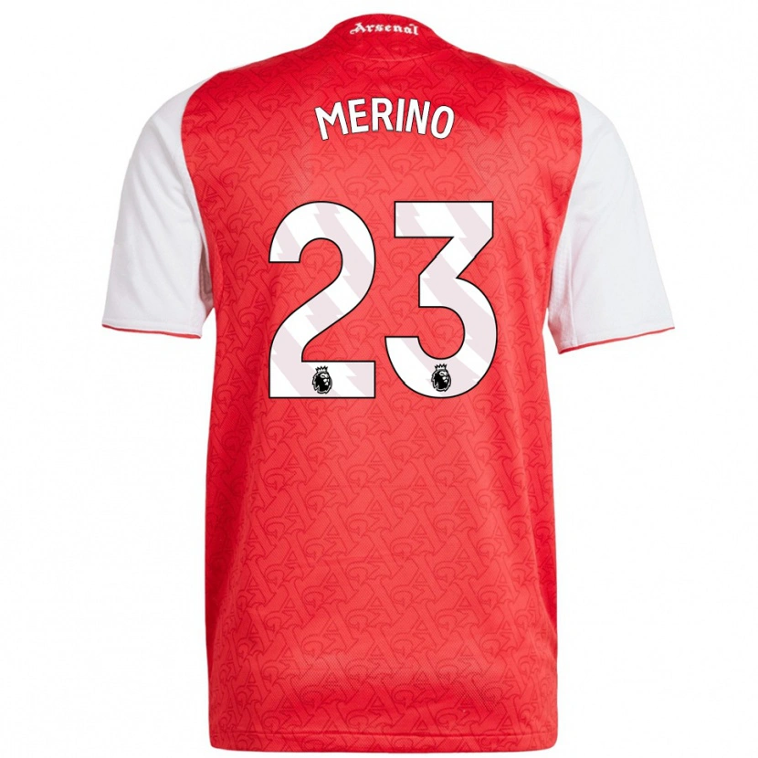 Danxen Men Mikel Merino #23 Red White Home Jersey 2025/26 T-Shirt