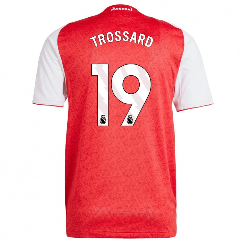 Danxen Men Leandro Trossard #19 Red White Home Jersey 2025/26 T-Shirt