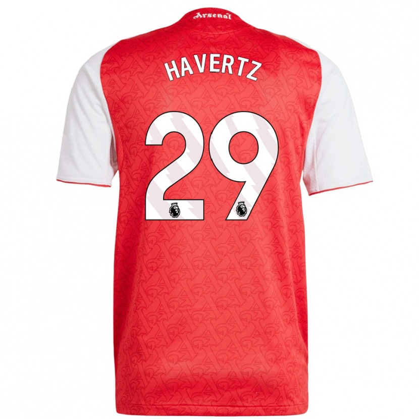 Danxen Men Kai Havertz #29 Red White Home Jersey 2025/26 T-Shirt