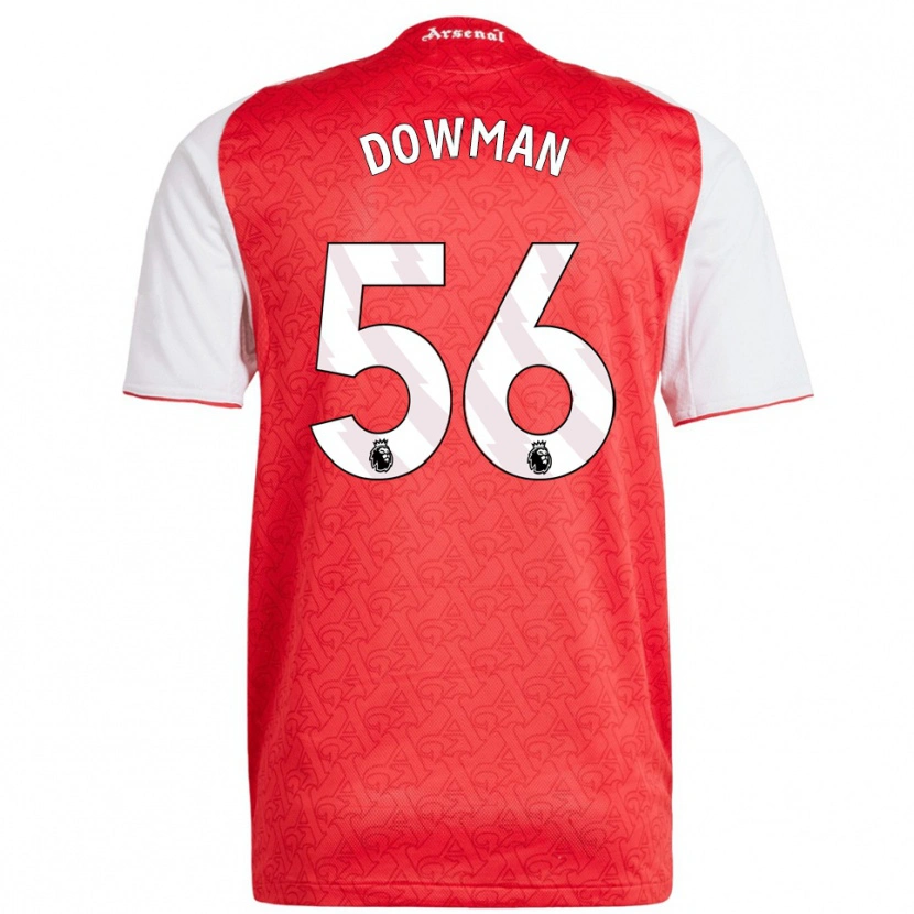 Danxen Men Max Dowman #56 Red White Home Jersey 2025/26 T-Shirt