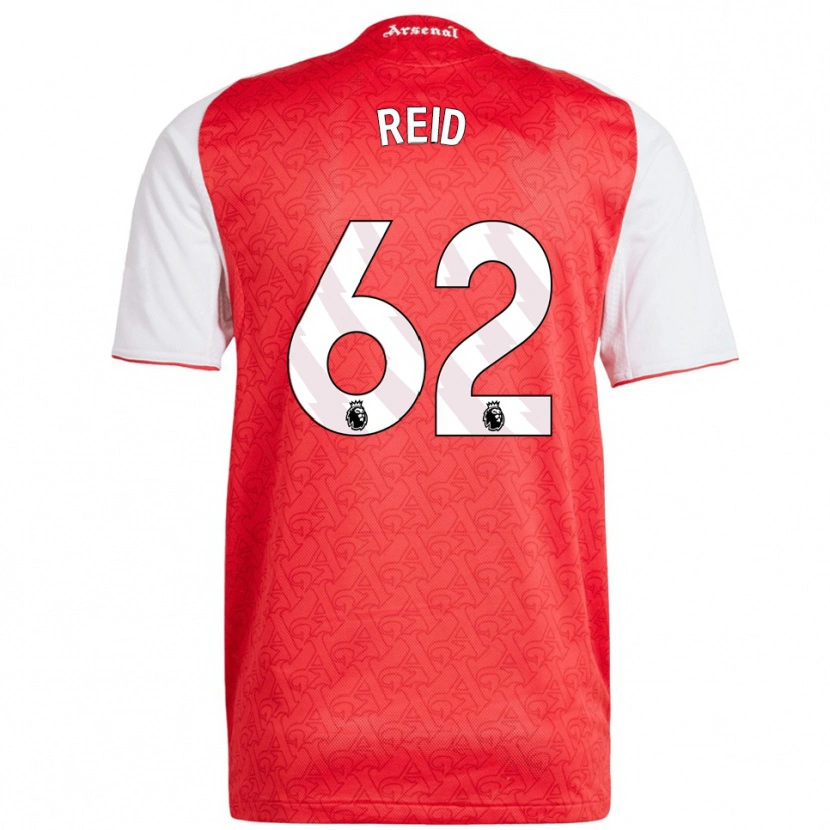 Danxen Men Katie Reid #62 Red White Home Jersey 2025/26 T-Shirt